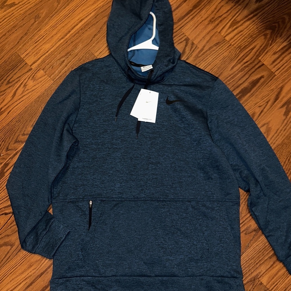 Nike Teal Therma-Fit Hooded Sweatshirt - Mens Large NEW
